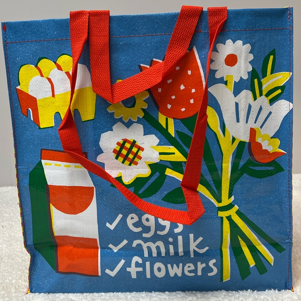 Blue Q "Eggs, Milk, Flowers" Shopper Tote Bag - Picture 3 of 10